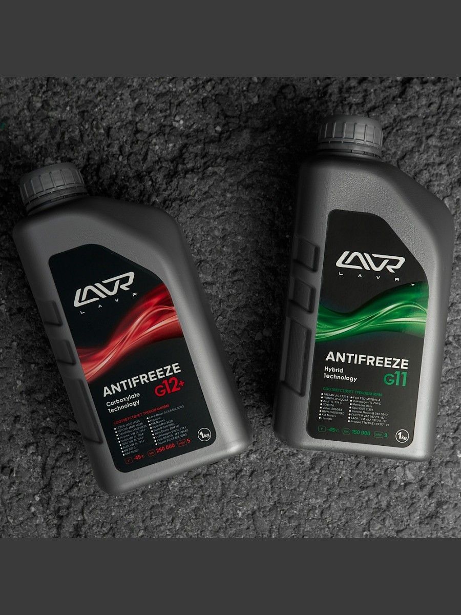 Охлаждающая жидкость antifreeze g12 (-45 с) 1 кг LAVR Ln1709