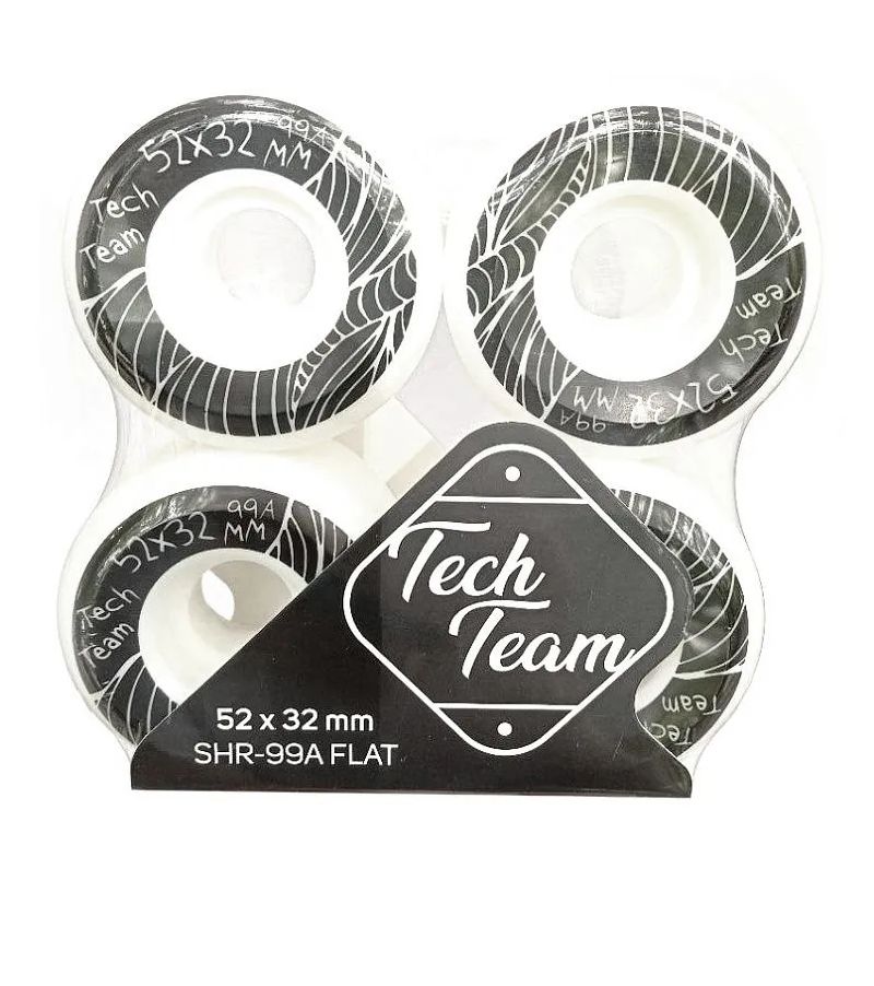 Колёса для скейта Tech Team 52 x 32 99A конус белые