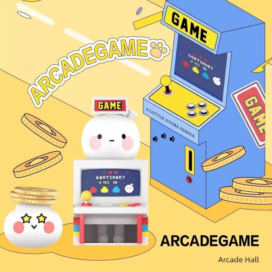 POP MART BOBO & COCO Зал Аркады Коллекционная Фигурка, Игровой Декор, Неповрежденная Упаковка