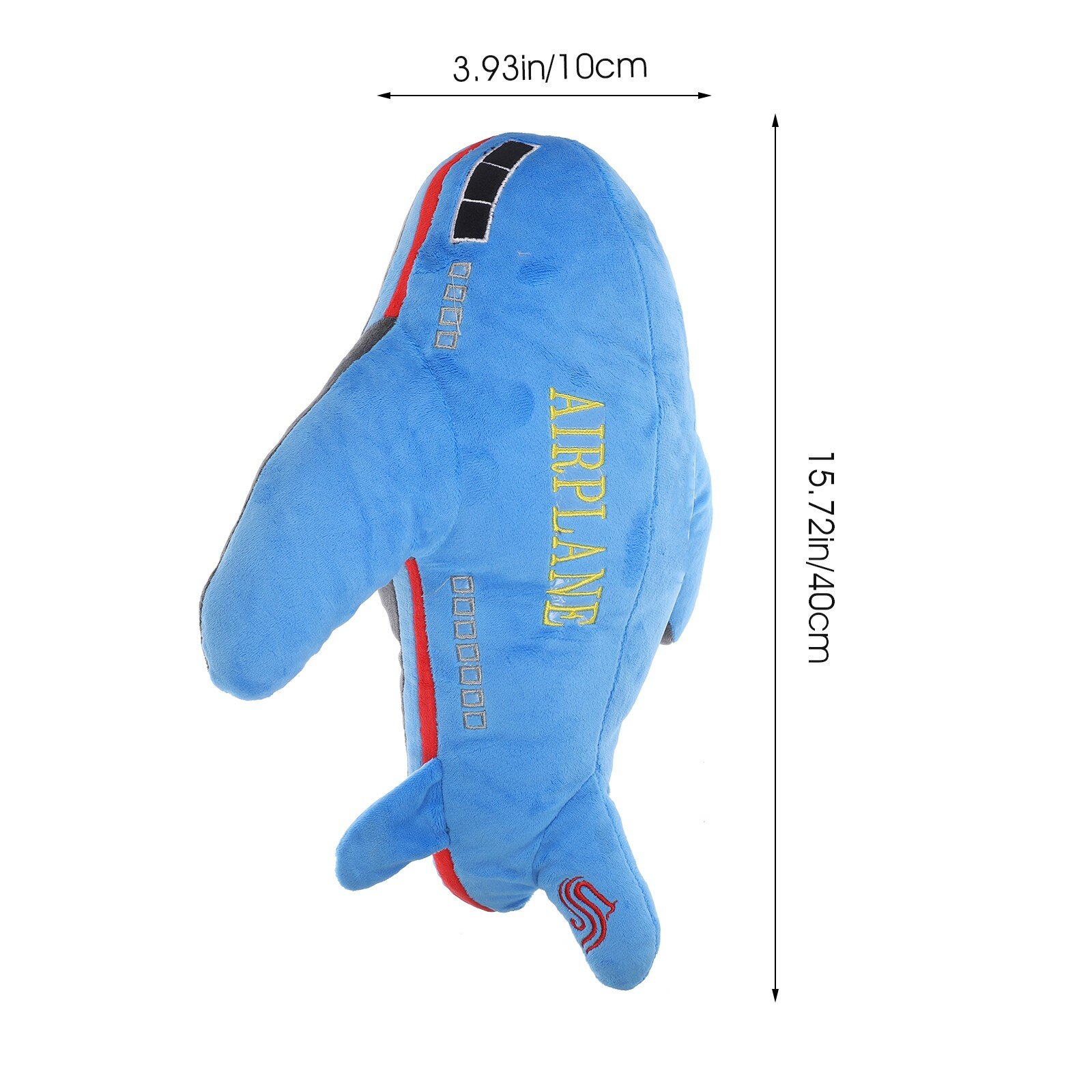 Подушка В Forme Самолёта 40.00X35.00X10.00Cm Мягкая Игрушка Для Детей Синий Цвет