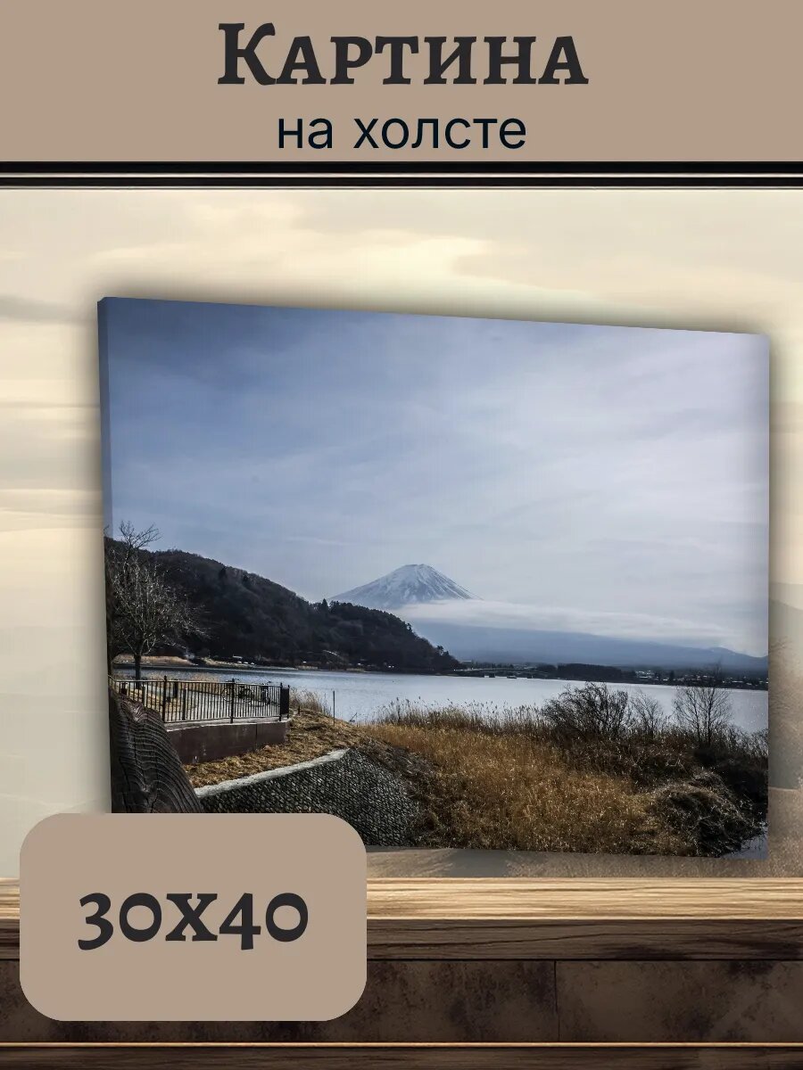 Картина Япония Japan 30x40 пейзаж гора Фудзи