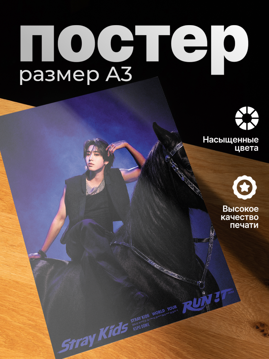 Постер ZEKEKS "Stray Kids", формат А3, без рамы, 29x42 см, цифровая печать