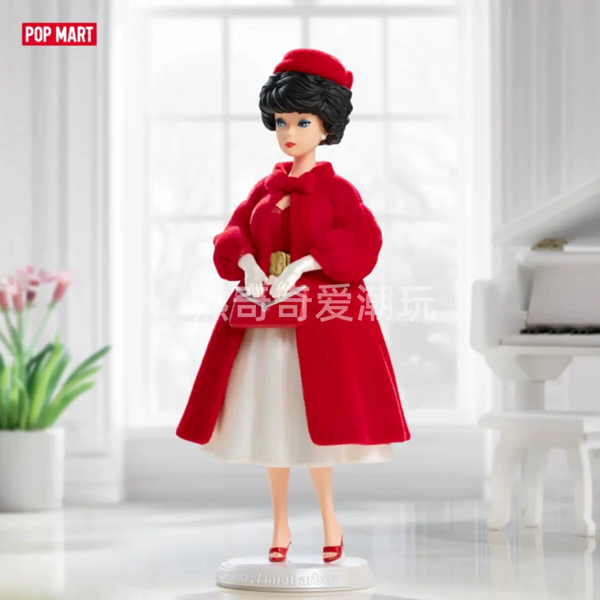 POP MART Barbie Fashion Series 1962 Пылкий красный шелк Коллекционная фигурка