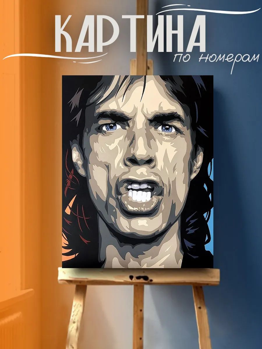 Картина по номерам на подрамнике "Mick JAGGER" 40х50 см, Art KiNa