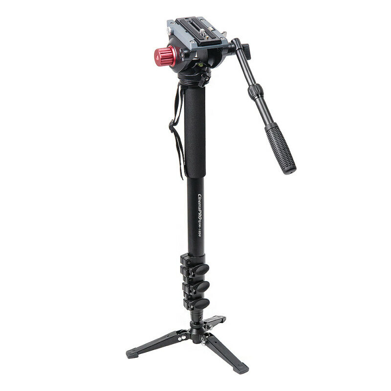 Монопод Falcon Eyes CinemaPRO VM-1850 с опорой-ножками, жидкостной головой, высота до 183 см, для видеосъемки до 5 кг