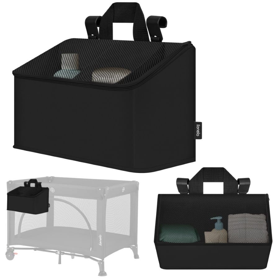 Органайзер для кроватки Lionelo Sidepocket, средний, black, 42x18x24 см