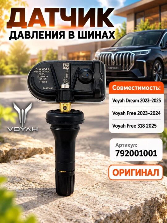 Датчик давления в шине для Voyah Free Dream Passion Courage 2023 2024 2025 2026 792001003/792001001 1 шт.