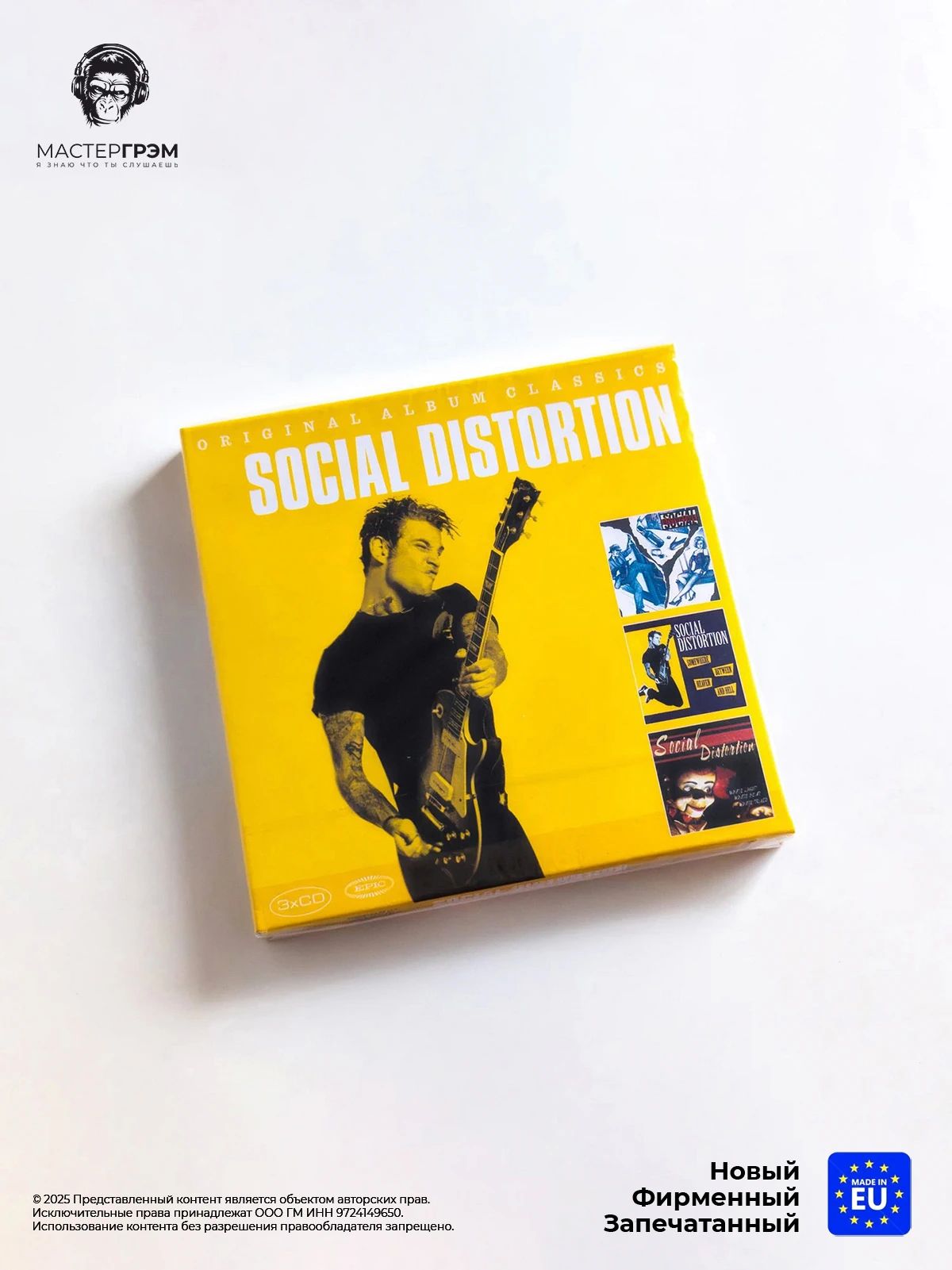 Social Distortion - Original Album Classics (3CD) 2012 Sony, Papersleeves In Case Фирменный аудио диск
