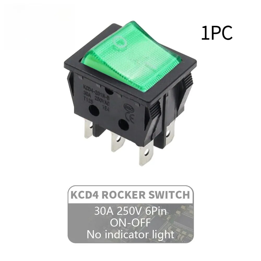 1шт KCD4 Rocker переключатель 35 * 25мм 30A 250V AC сварочный аппарат переключатель 6Pin ON-OFF красный зеленый черный синий светодиодный свет