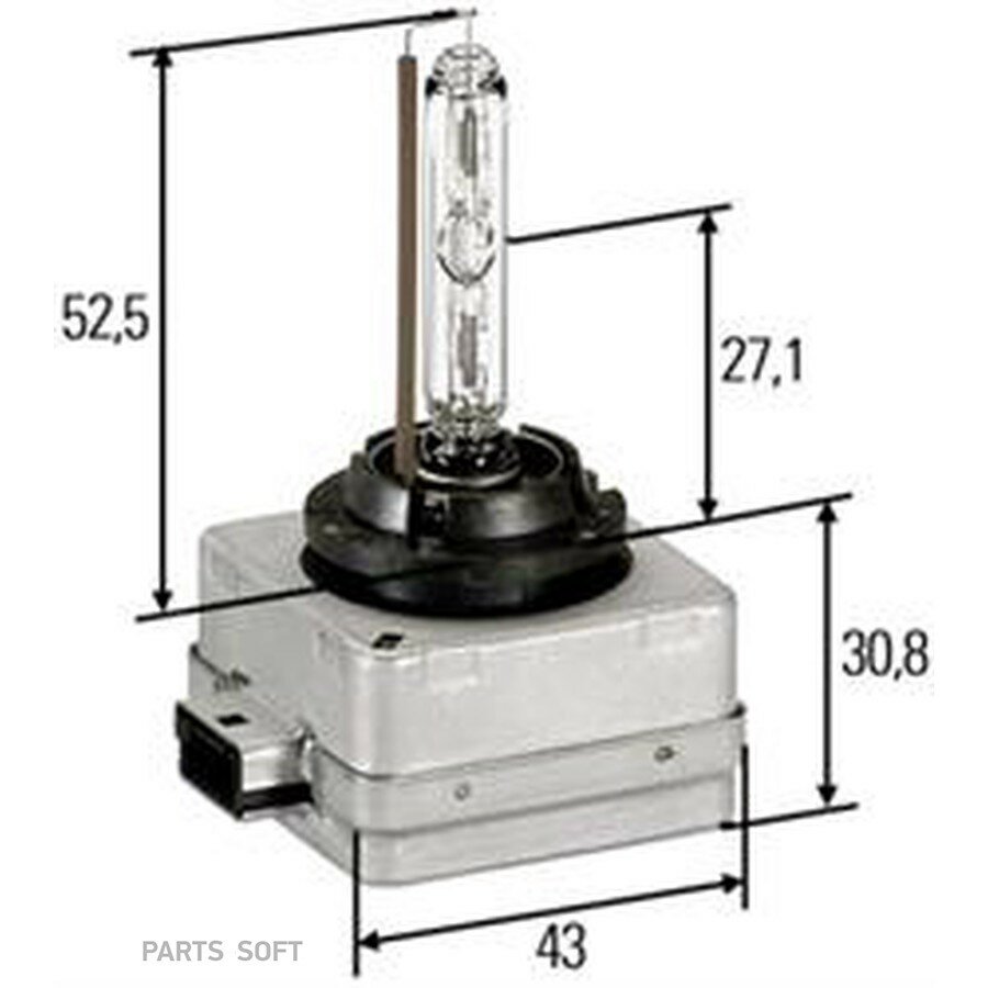 Лампа ксеноновая D1S от официального дистрибьютора, BEHR-HELLA, артикул 8GS009028621