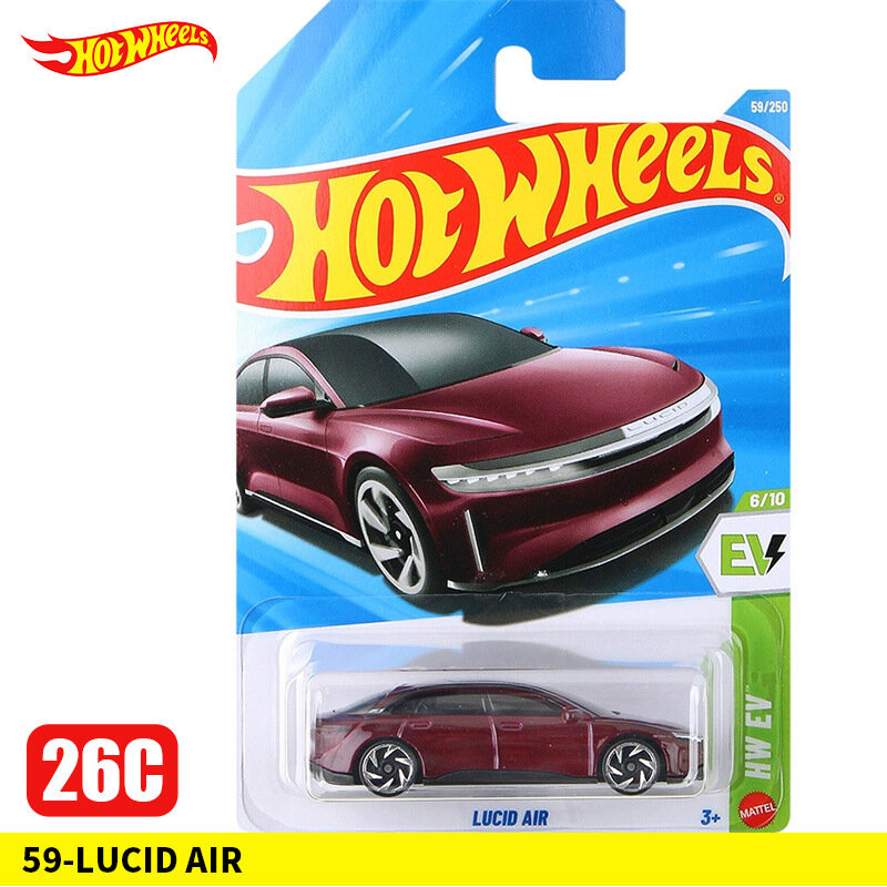 Модель автомобиля Hot Wheels 1:64 Lucid Air из сплава, коллекционная игрушка-машина для детей, подарок, новая партия 26C
