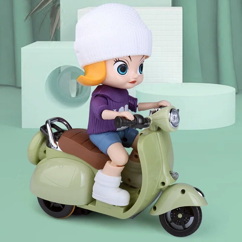 Детский электрический мотоцикл Labubu green