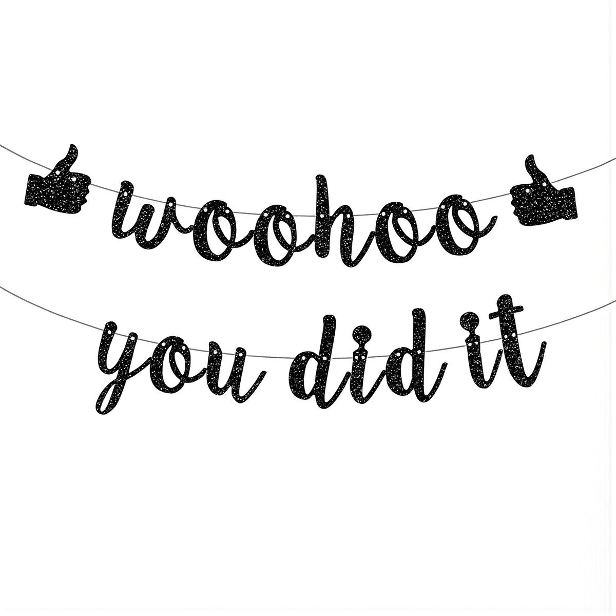 Глянцевая гирлянда для вечеринки поздравления Woohoo You Did It, декор для выпускного праздника, оформление стендов церемонии награждения, украшение домашнего праздника