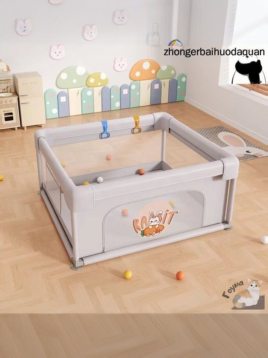 Кролик Манеж детский игровой 100*100 cm Нет игрового коврика 22