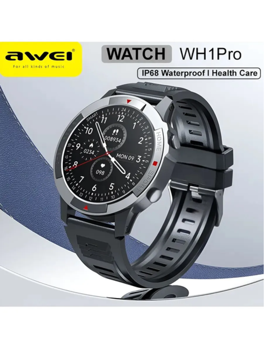 Умные часы Awei WH1Pro, IP68, Bluetooth 5.3, 300 Mah