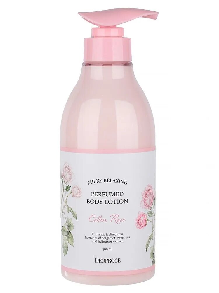 Deoproce Milky Relaxing Perfumed Body Lotion Cotton Rose лосьон-молочко для тела с ароматом розы (500мл.)