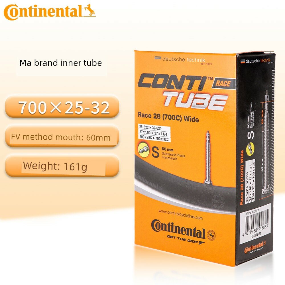 Continental 700x25-32C Внутренняя шина с французским клапаном 60 мм, одна штука