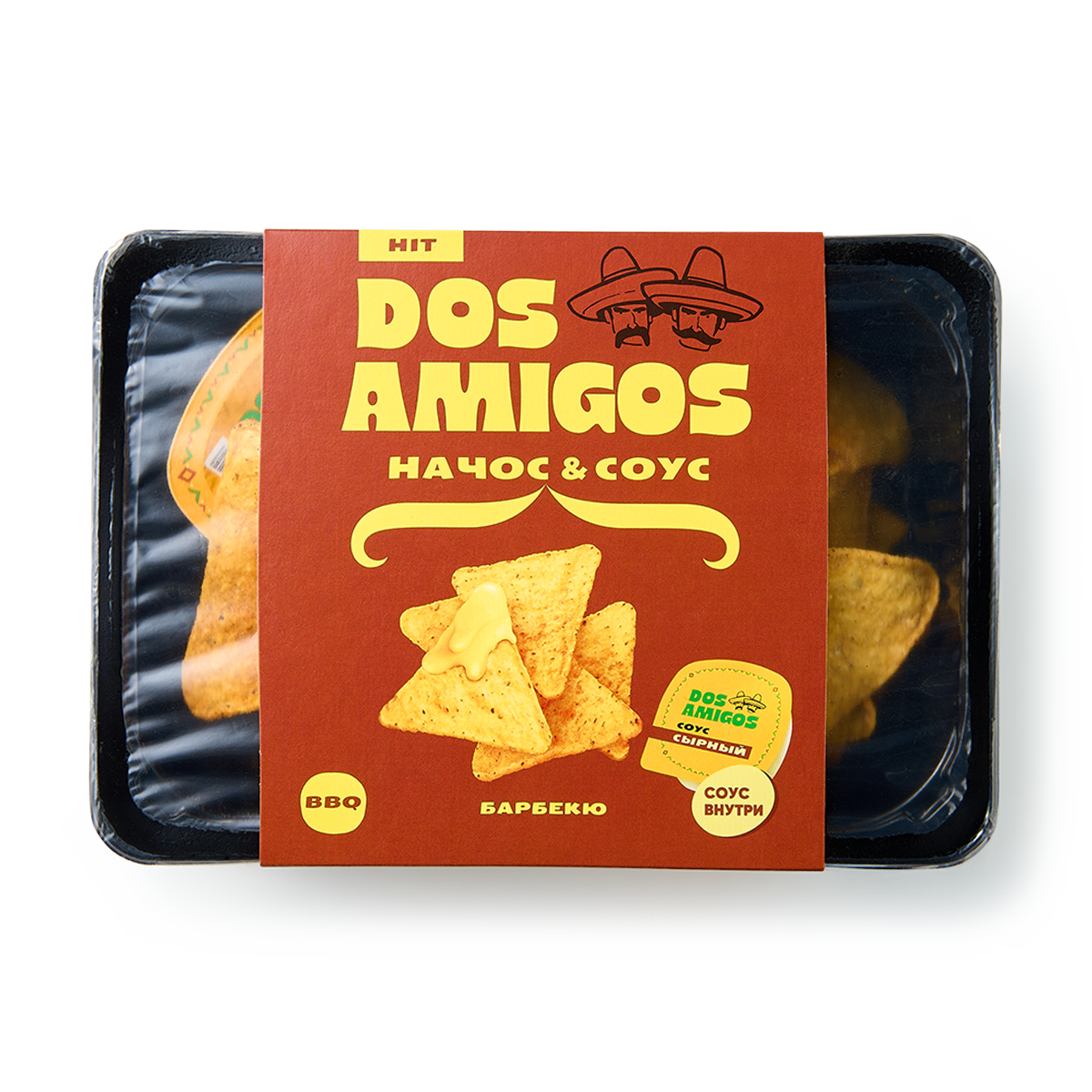 Чипсы кукурузные Dos Amigos со вкусом барбекю с сырным соусом