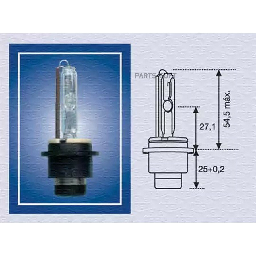 D2SMM_лампа! XENON (D2S) 35W P32d-2\ VOLVO, MB, DAF от официального дистрибьютора, MAGNETI MARELLI, артикул 002541100000