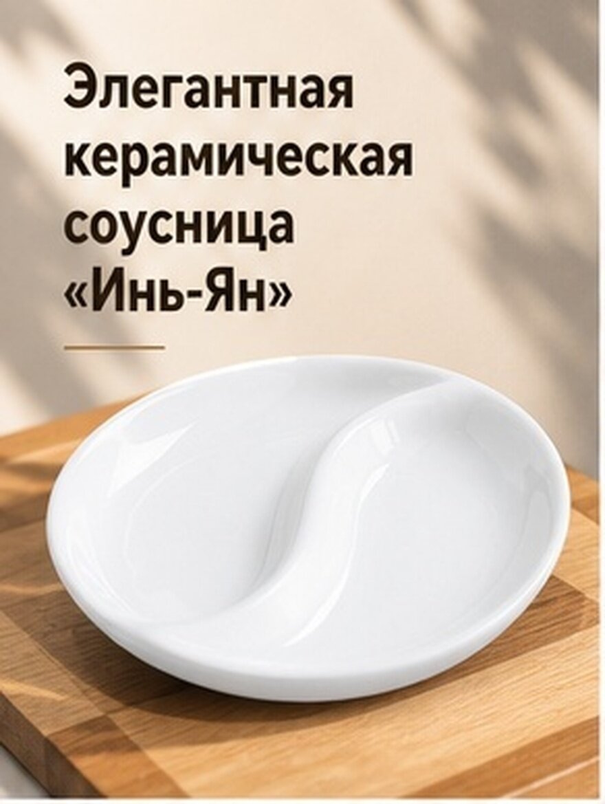 Блюдце Для Соусов Компактное Белое Идеально Для Подачи Кетчупа Мёда И Приправ 8 90X8 90X1 70Cm