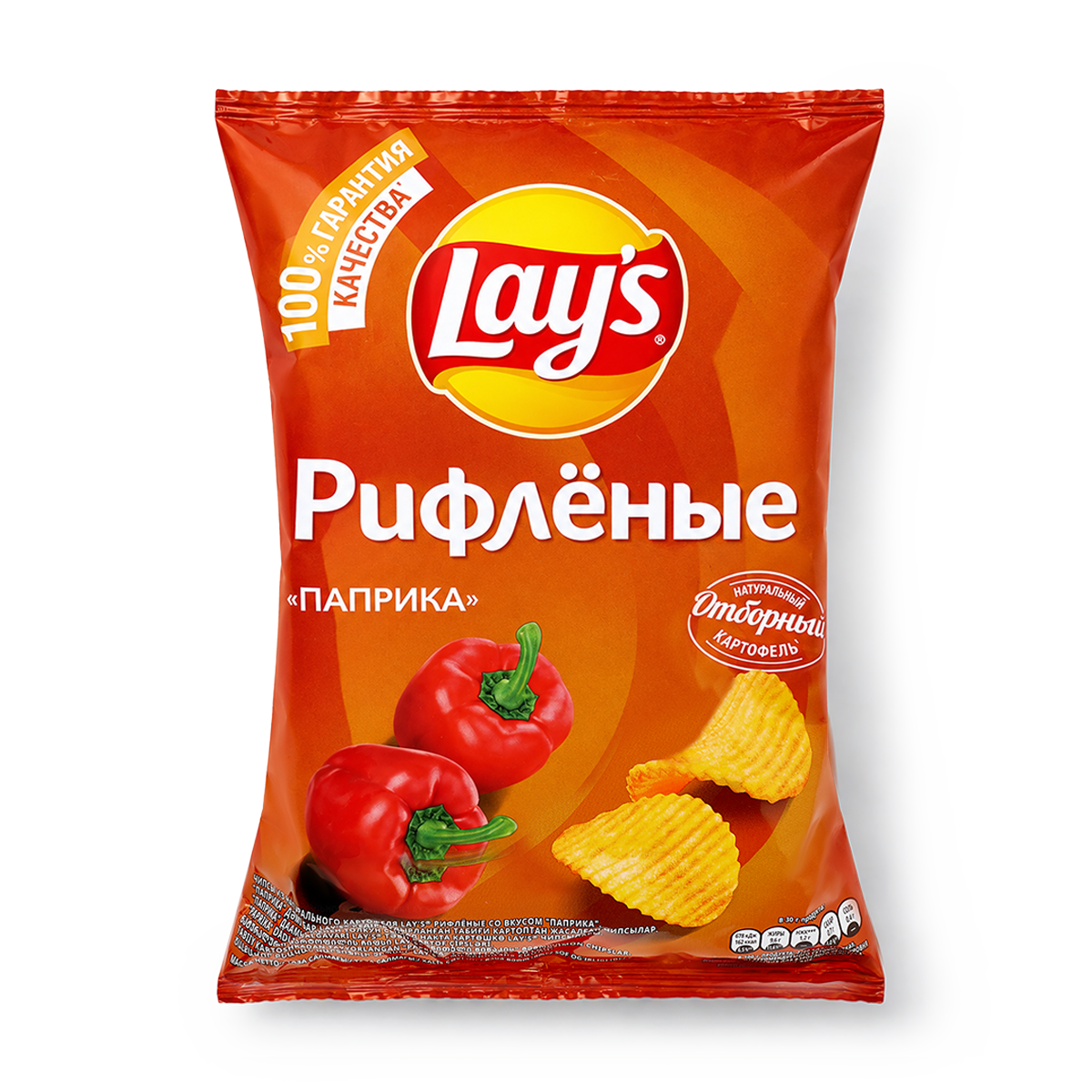 Чипсы картофельные "Lay's", со вкусом паприки, рифленые, 140 г