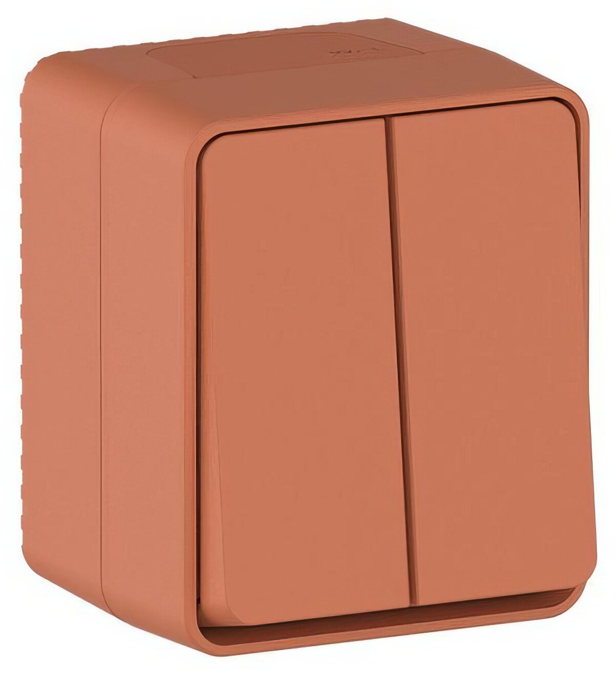 AtlasDesign PROFI IP54 О/У 2-клавишный выключатель 10 АХ, терракотовый