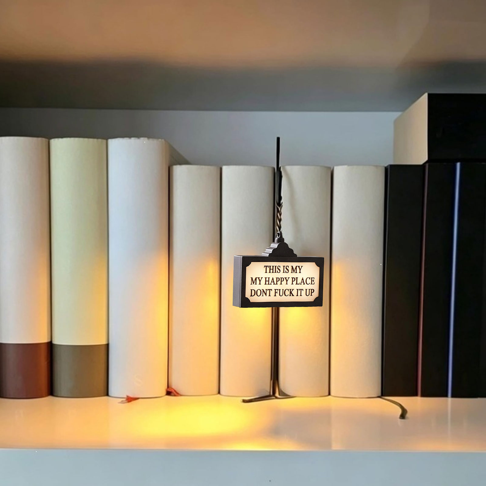 Миниатюрный подвесной фонарь для книжной полки Light Warm LED Bookshelf Lighting Винтажный библиотечный декор на батарейках для уголка для чтения