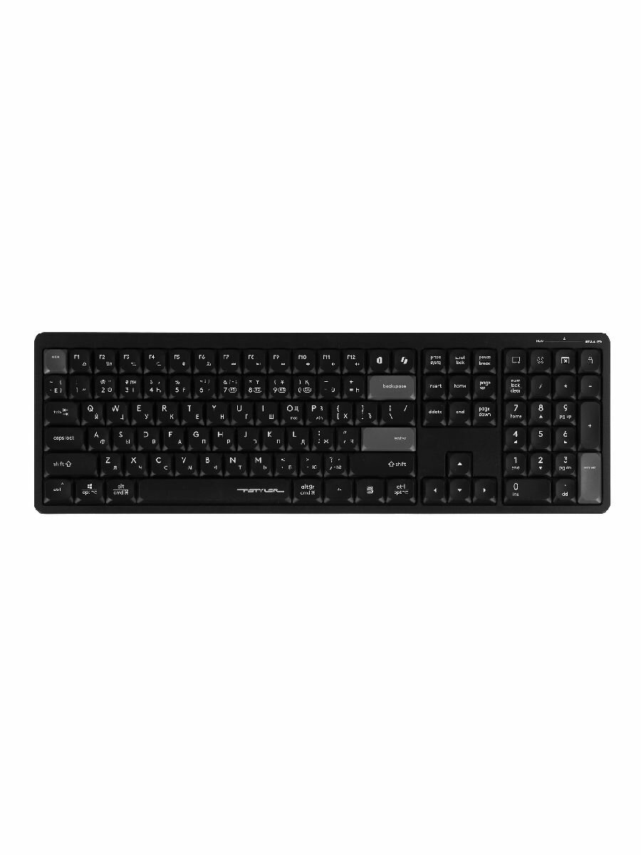 A4Tech FBX55C Беспроводная ножничная клавиатура, русская раскладка, BT/Radio slim Multimedia, черная