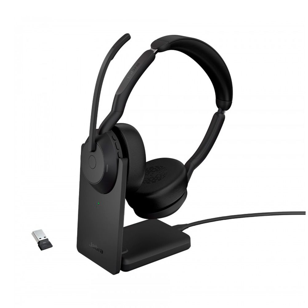 Jabra наушники Evolve2 55 Link380a MS Stereo Stand беспроводная чёрный