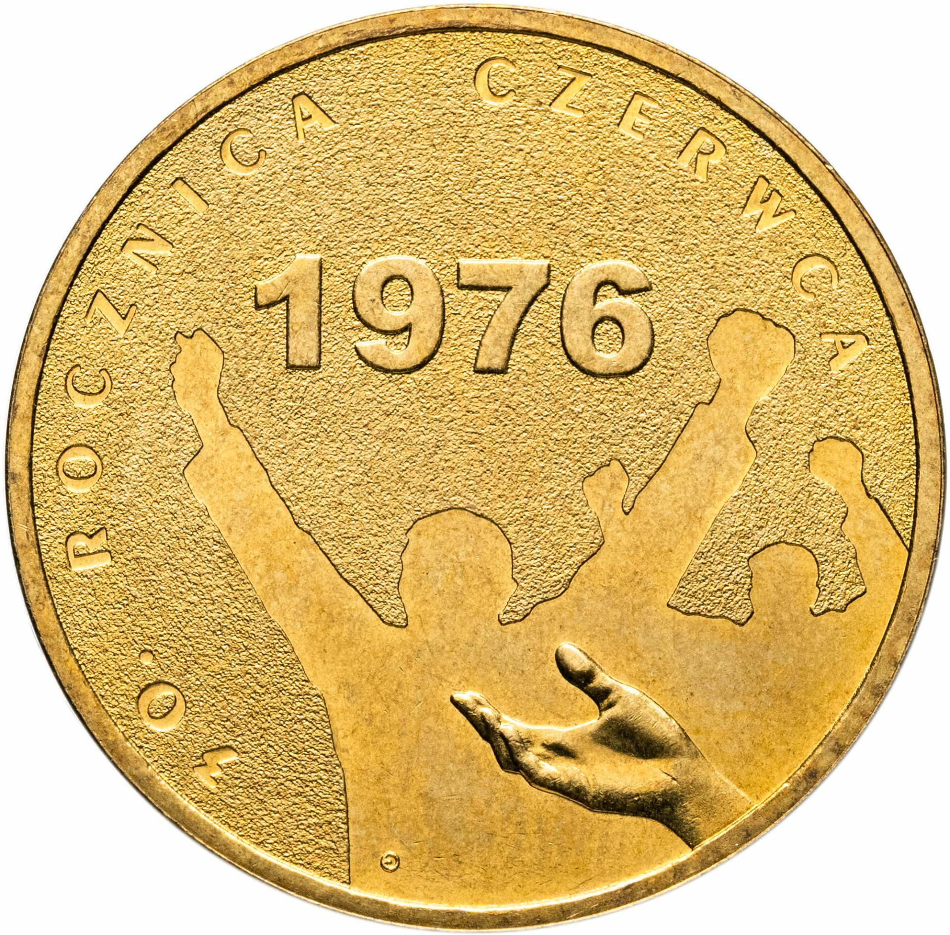 Польша 2 злотых 2006 "30-летие польских протестов в июне 1976 года", Латунь, в сохранности UNC