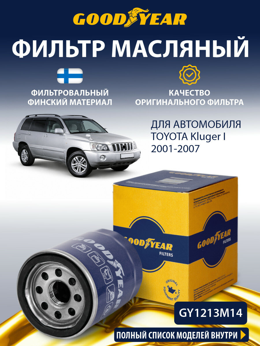 Фильтр масляный TOYOTA Kluger 1 (Тойота Клугер 1 2.0) 2000-2007