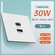 30W Quick Charge Панель, Белый, Type-C, USB