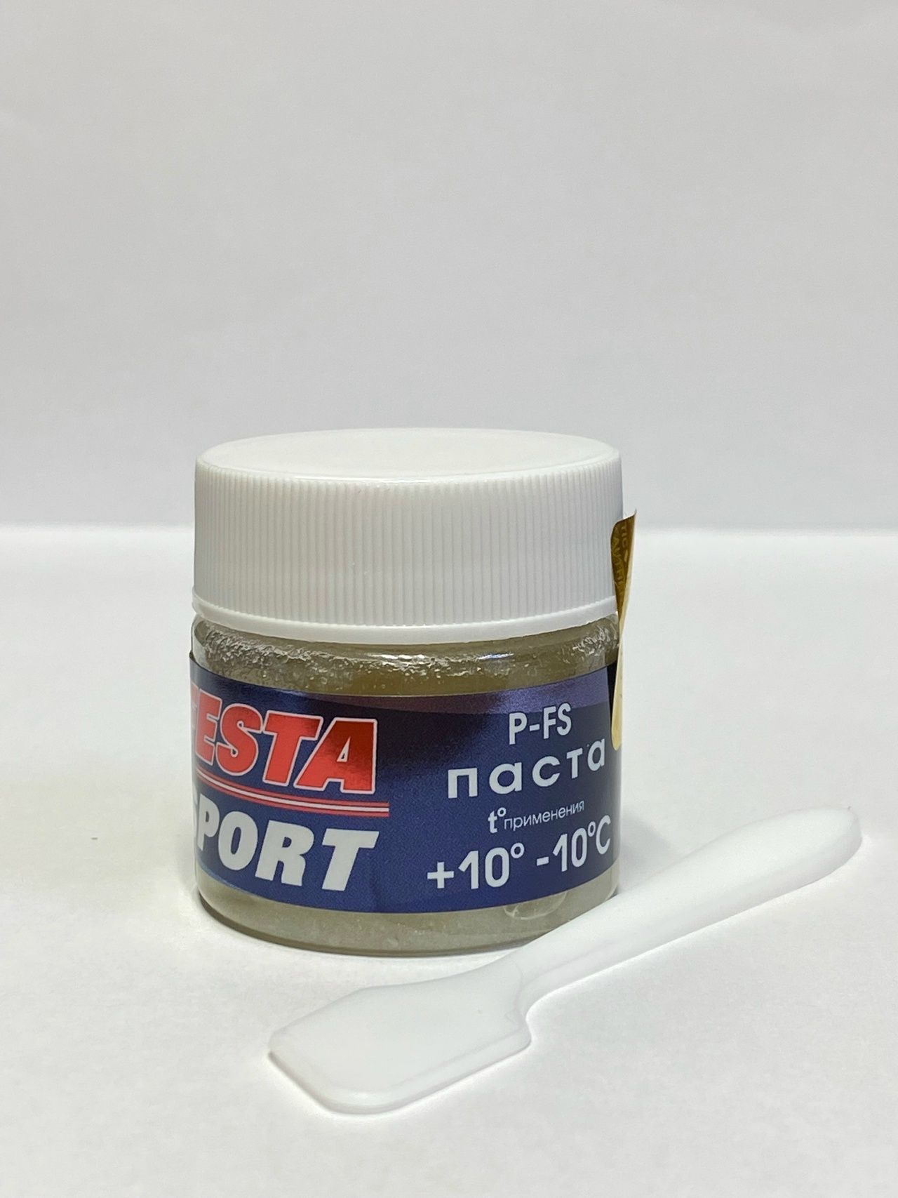 Паста Фэста-Спорт HF P-FS (+10-10C) 40 г, высокофтористая паста скольжения для лыж, для влажного и свежего снега, тренировочная и гоночнаяПаста Фэста-Спорт HF P-FS +10/-10C 40г