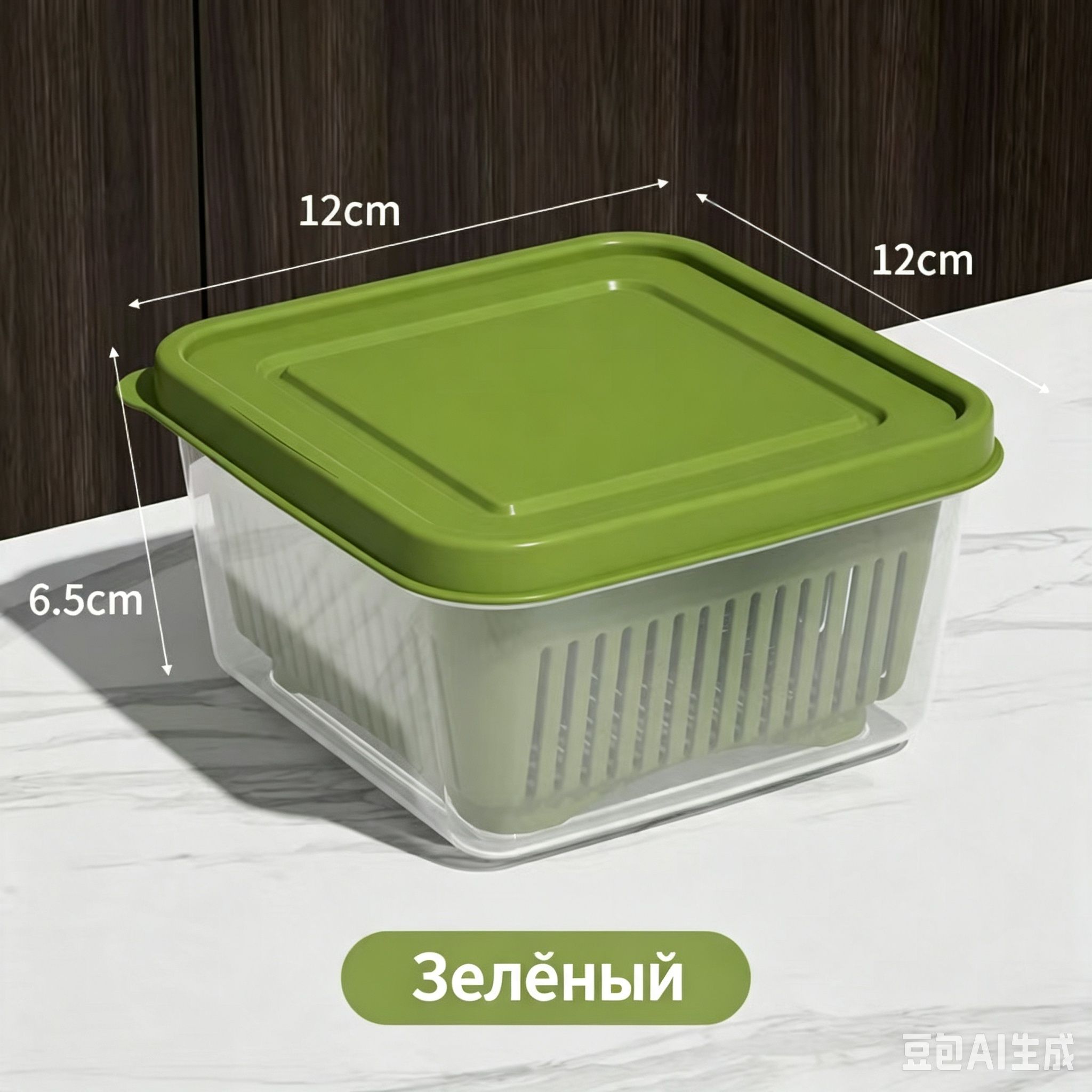 Контейнерсито для сыра и творога 300 мл, Зелёная
