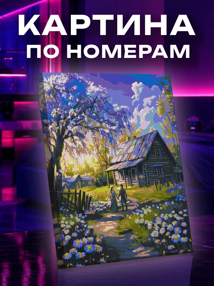 Картина по номерам Домик в деревне