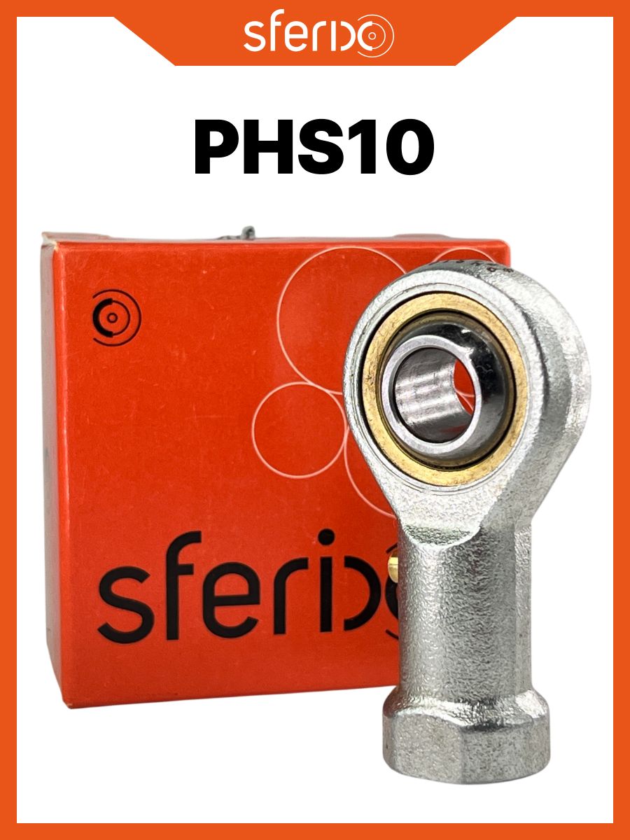 Шарнирный наконечник PHS10 (SIKAC10 M) SFERIX Правая резьба, для промышленного оборудования