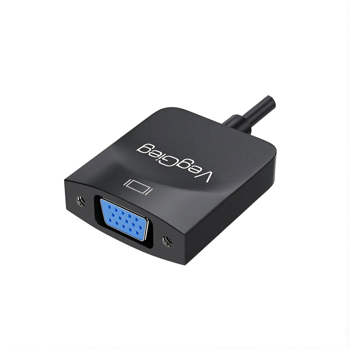 Адаптер преобразователь HDMI в VGA черный прочный корпус 0.25 метра с аудиовыходом и портом для питания USB для ноутбука проектора PS4, Инженерная версия, черный, с аудио, обновленный чип
