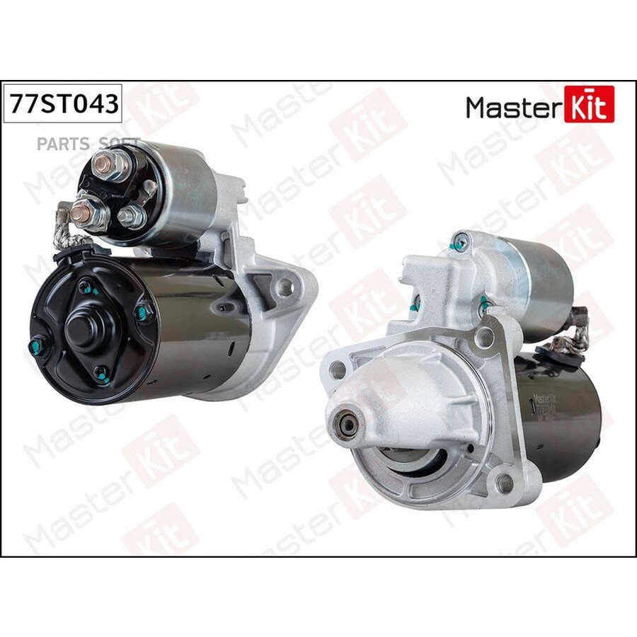 Стартер Ford C-MAX(DM2) Fiesta VI(CB1, CCN), Focus III 07-, Volvo S40 II(544) 03-12 (1,1kW) от официального дистрибьютора, MASTERKIT, артикул 77ST043