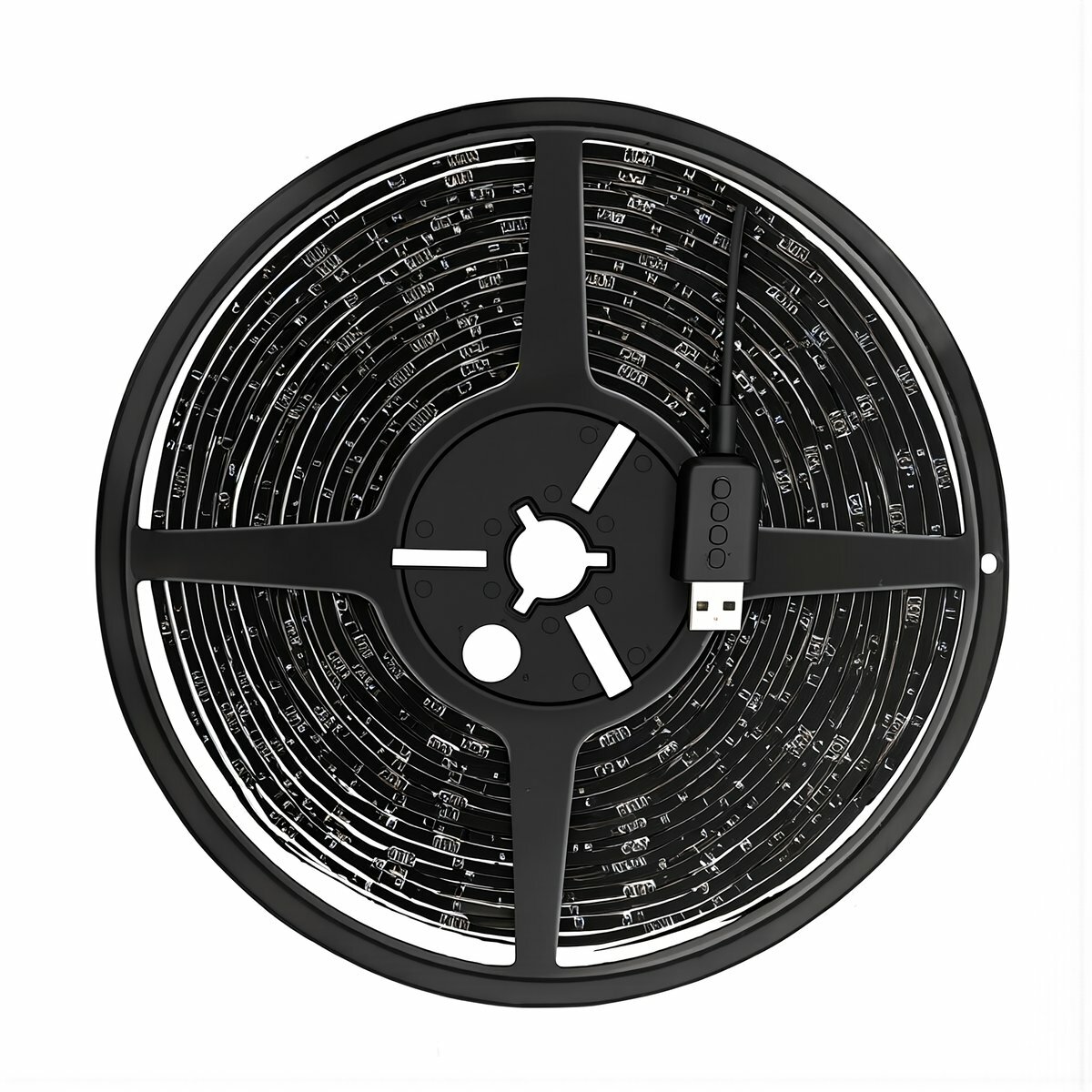Светодиодная лента LED RGB USB 5V 1 метр комплект с контроллером по блютуз для игрового рабочего стола подсветка