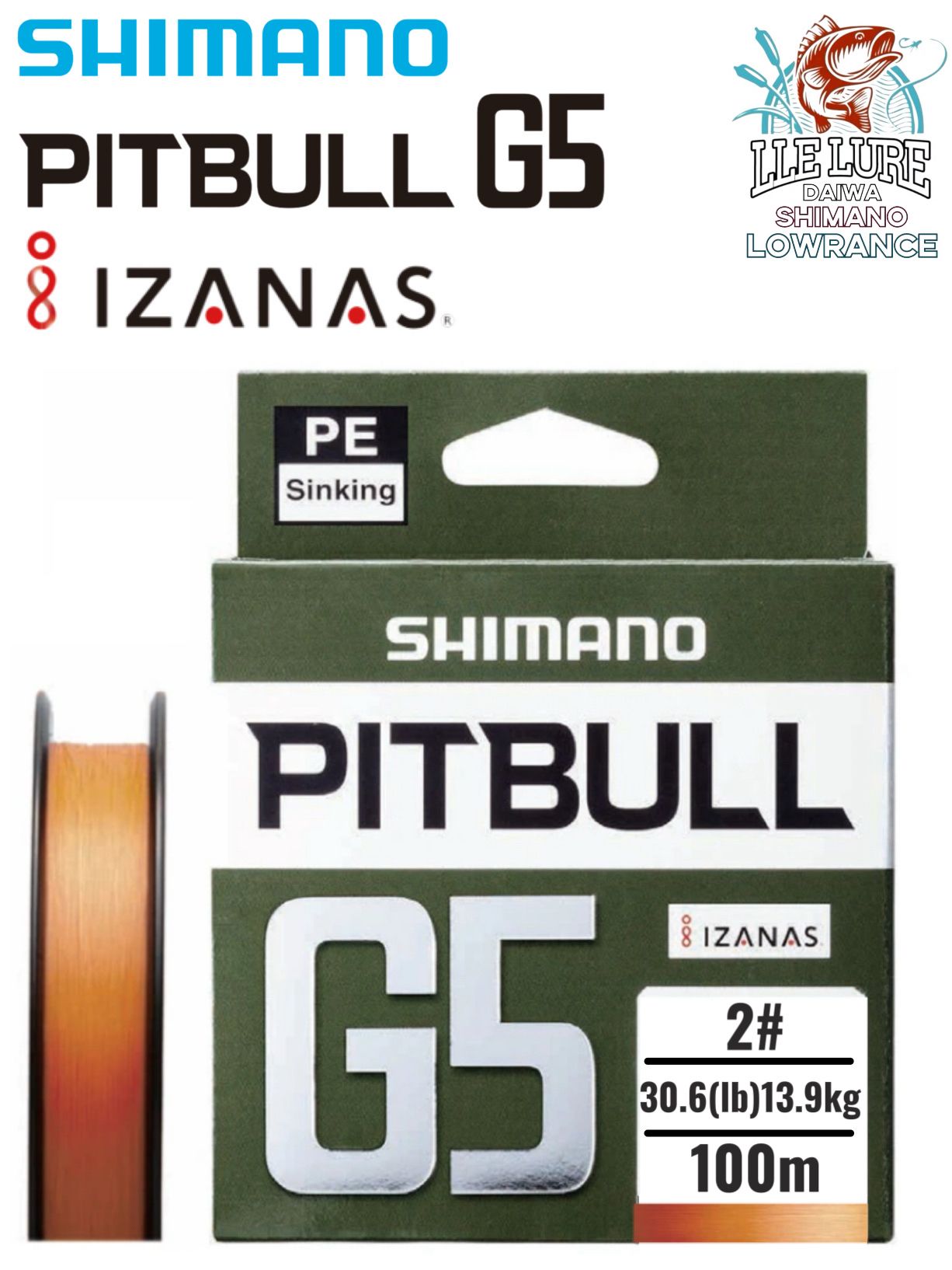 Плетёный шнур для рыбалки SHIMANO PITBULL G5 G9 PE 5 нитей диаметр 2 мм разрывная нагрузка 13.9 кг