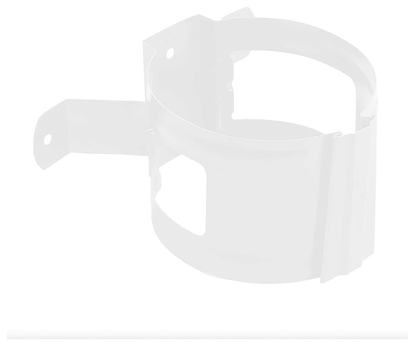 Круглый держатель трубы NIKA RAL 9003 белый, дерево В0000019288