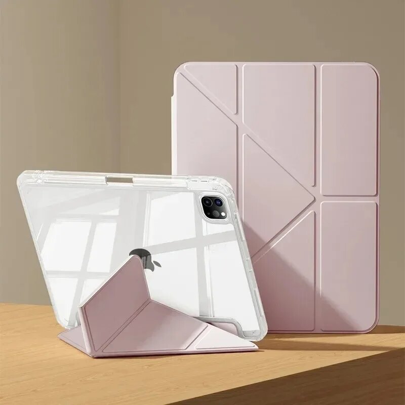 Складной чехол-книжка для iPad Air 11, Pro 13 Розовый, Pro 11-inch M5 M4, Pink
