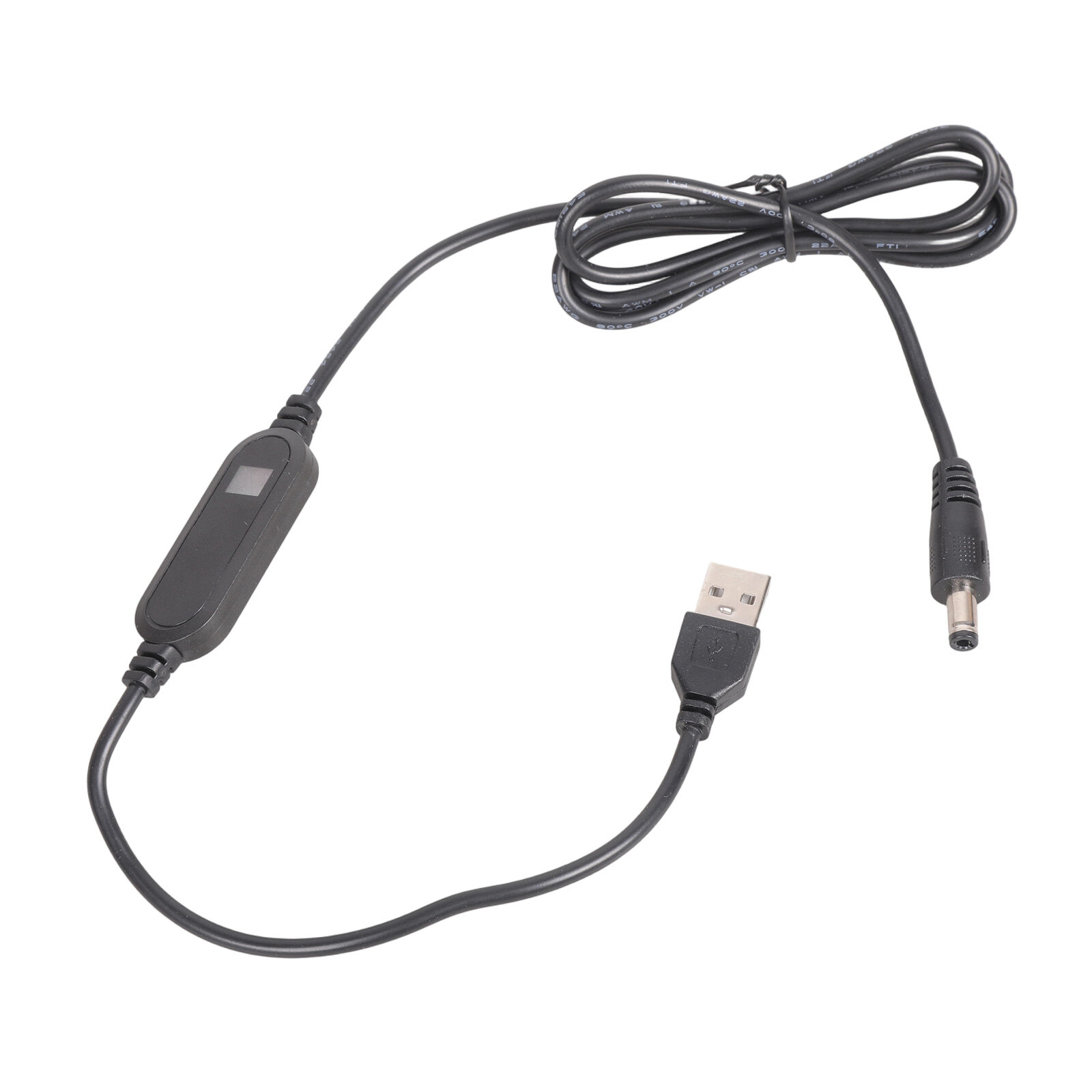 USB-12V DC5525 кабель с индикатором 120см для роутеров,