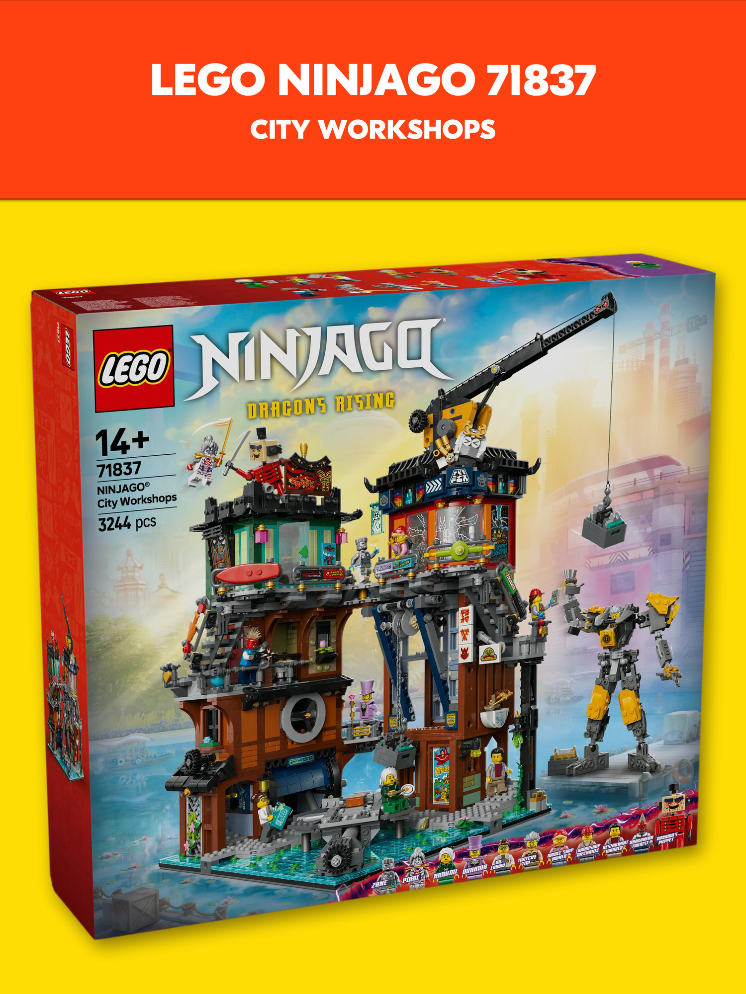 Конструктор LEGO NINJAGO 71837 «Мастерские города Ниндзяго», 3244 детали