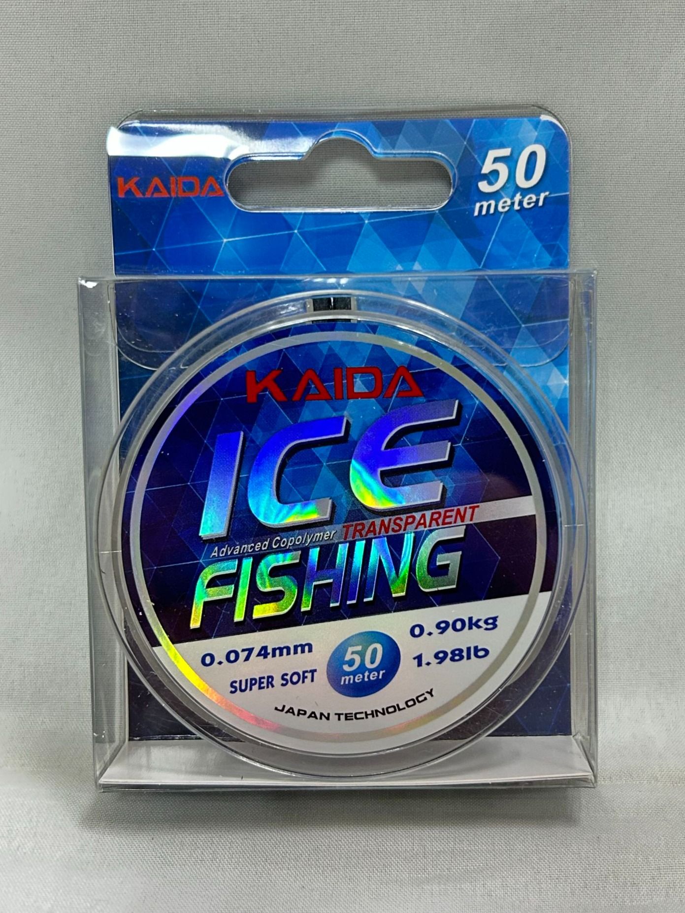 Леска для зимней рыбалки KAIDA ICE FISHING 0,074 мм - 0,58 кг, 50 м