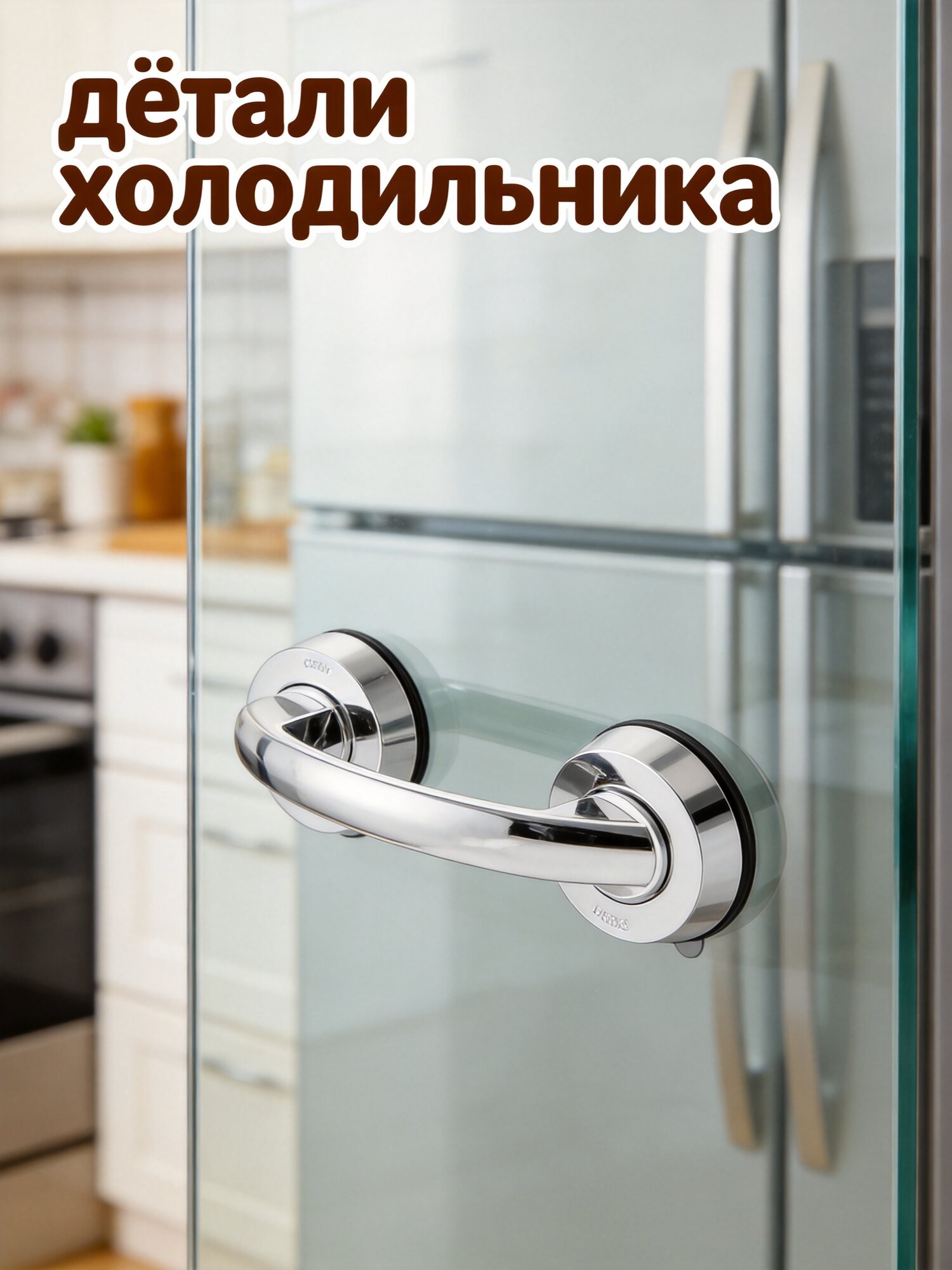 Ручка Для Двери На Сосах Простая Установка Без Дыр Высококачественный Пластик Размер 19.50X6.00X4.00Cm