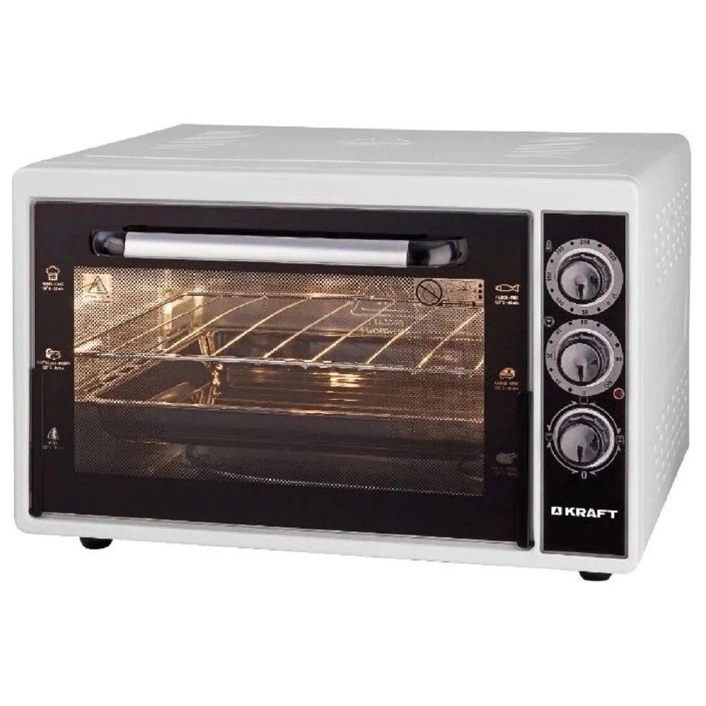 Мини печь электрическая духовка KRAFT KF - MO 3800 W настольная, 38л, 1500 Вт