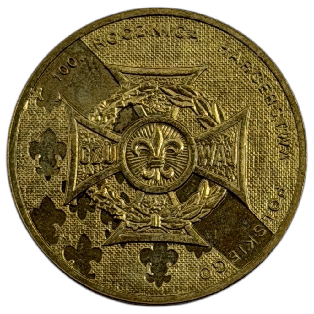 Польша 2 злотых 2010 г. (100 лет союзу Польских харцеров, скаутов)