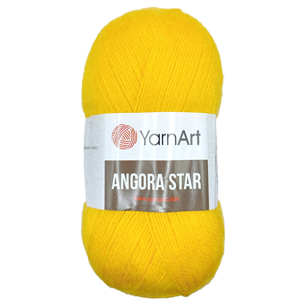 Пряжа для вязания YarnArt Angora Star 3006 ярко-желтый 100 гр/500 м 20% тонкая шерсть, 80% акрил