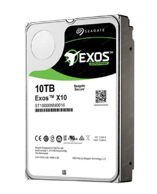 Clean pulled Seagate ST10000NM0206 HDD Seagate SAS 10Tb Exos X10 12Gb/s 7200 rpm 256Mb DC20+ 1 year warranty